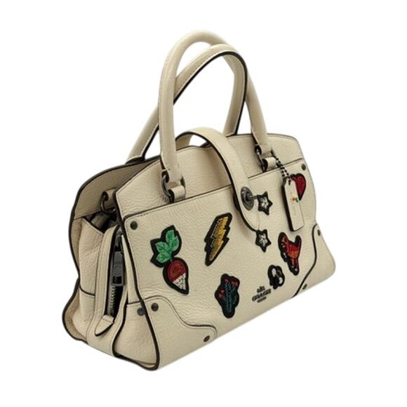 Coach Mercer Satchel 24 In Grain Leather With Souvenir Embroidery*New w/out tag - Picture 5 of 16